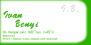 ivan benyi business card